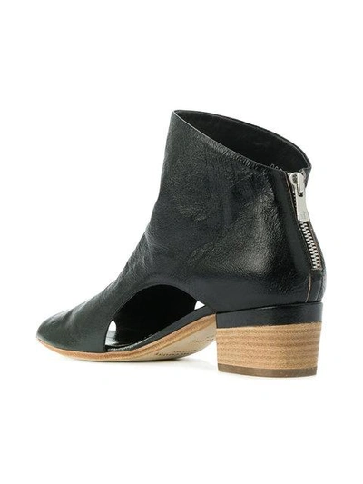 Shop Officine Creative Open Toe Cut Out Sides Ankle Boots In Black