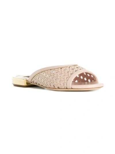 Shop Rodo Sahara Woven Mules In Pink