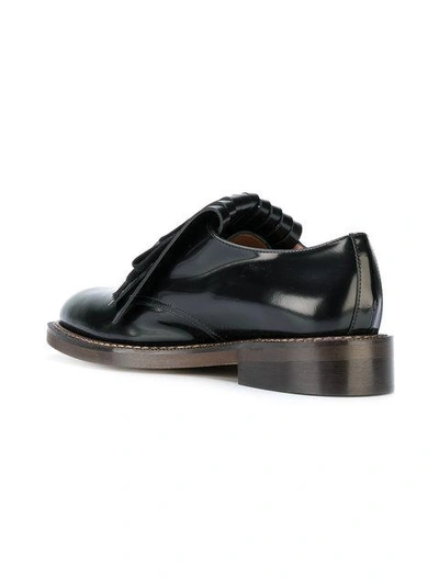 Shop Marni Fringed Loafers - Black