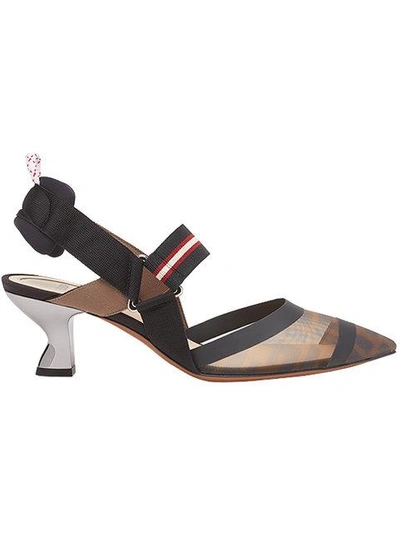 Shop Fendi Colibrì Ff Motif Slingback Pumps In Multicolour