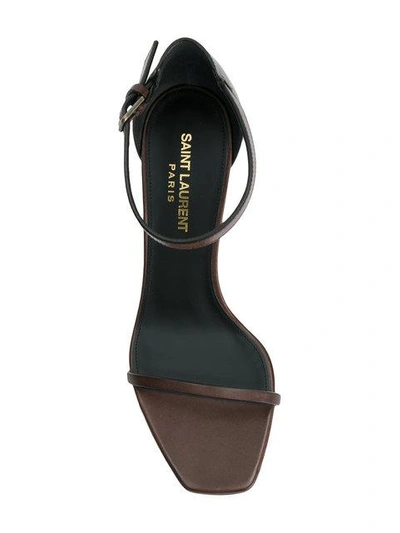 Saint Laurent Brown Opyum 110 Leather Sandals