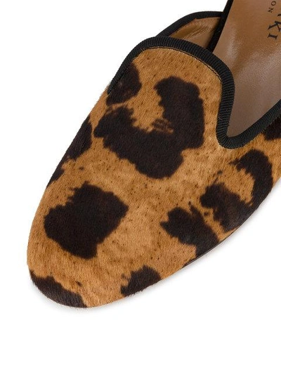Shop Darmaki Leopard Print Mules - Brown