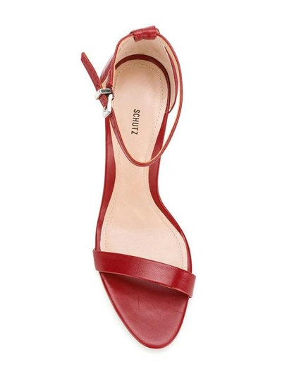 Shop Schutz Block Heel Sandals - Red