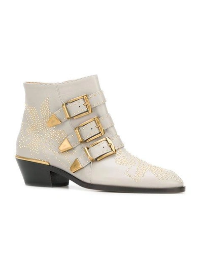 Shop Chloé Susanna Ankle Boots - Grey