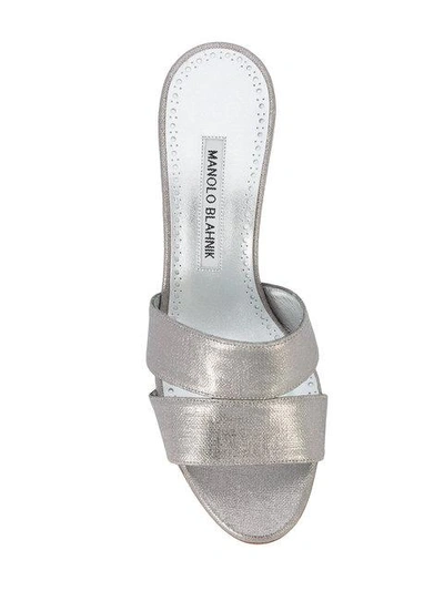Shop Manolo Blahnik Iacopo Sandals In Metallic