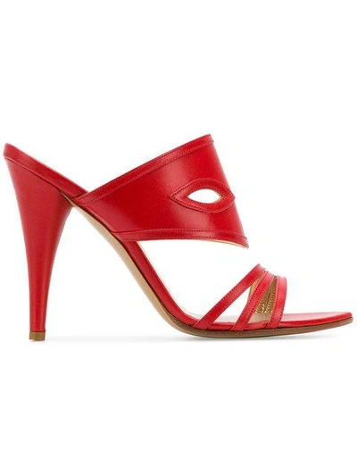 Shop Vivienne Westwood Cross Strap Sandals In Red