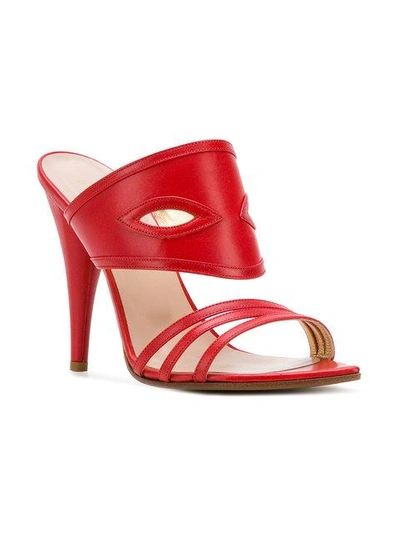 Shop Vivienne Westwood Cross Strap Sandals In Red