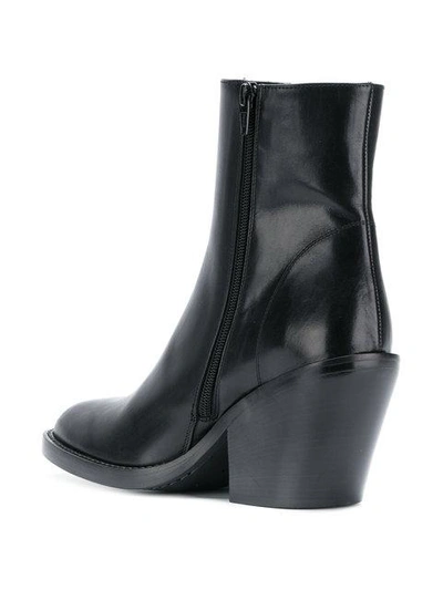 Shop Ann Demeulemeester Zip Ankle Boots In Black