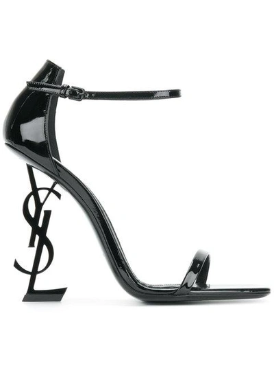 Shop Saint Laurent Opyum 110 Sandals In Black