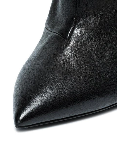 Shop Saint Laurent Black Niki 105 Slouch Leather Boots