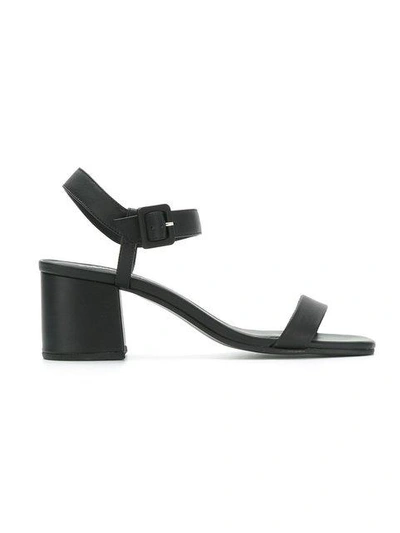 Studio Chofakian Block Heel Sandals - Black In Black