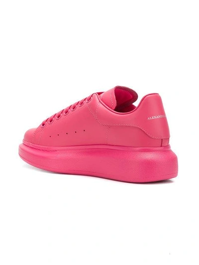 Shop Alexander Mcqueen Extended Sole Sneakers - Pink