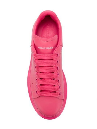 Shop Alexander Mcqueen Extended Sole Sneakers - Pink