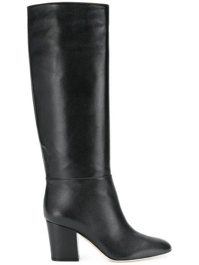 Shop Sergio Rossi Block Heel Boots - Black