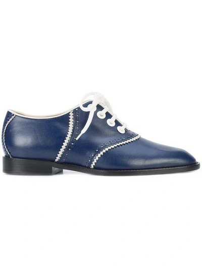 Shop Altuzarra Stitch Detailed Brogues - Blue