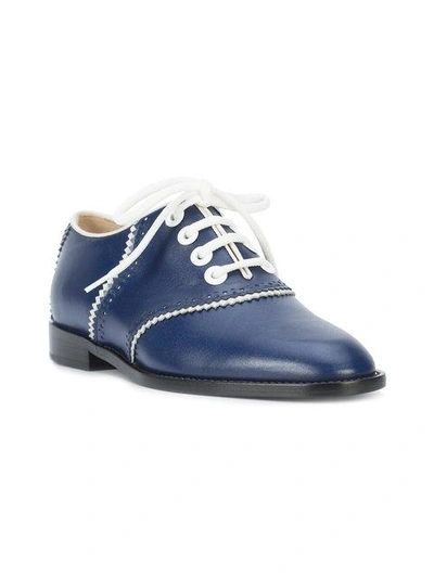 Shop Altuzarra Stitch Detailed Brogues - Blue