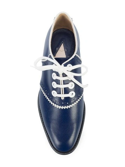 Shop Altuzarra Stitch Detailed Brogues - Blue