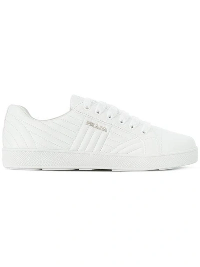 Shop Prada Quilted Low In White