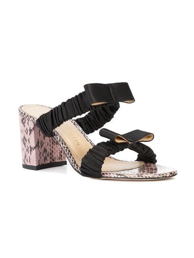 Shop Chloe Gosselin Snakeskin Effect Sandals In Pink