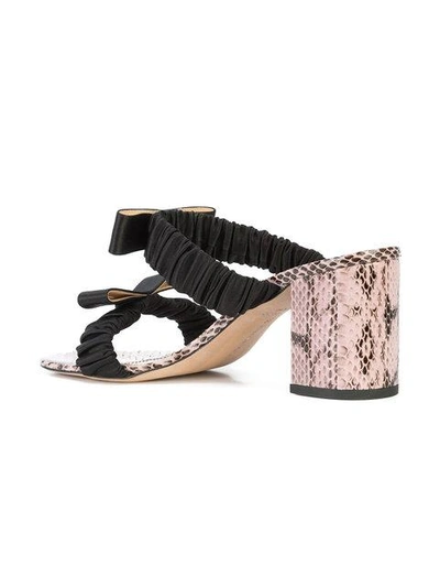 Shop Chloe Gosselin Snakeskin Effect Sandals In Pink