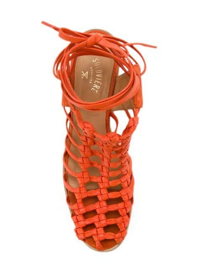 Shop Kitx Cage Sandals In Orange
