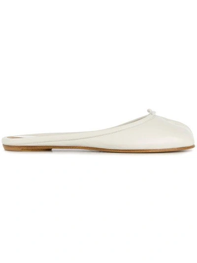 Shop Maison Margiela Tabi Backless Slippers In White