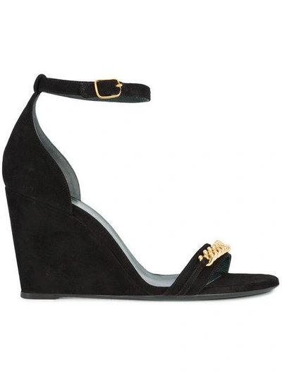 Shop Mulberry Chainlink Wedge Sandals - Black