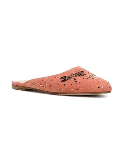 Shop Red Valentino Embellished Mules In Pink
