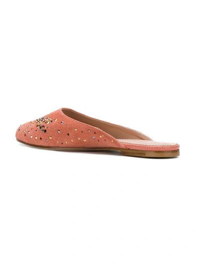 Shop Red Valentino Embellished Mules In Pink