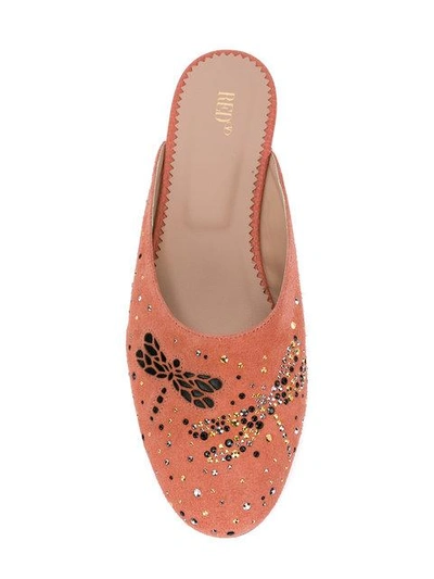 Shop Red Valentino Embellished Mules In Pink