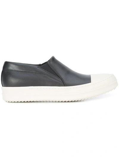 Shop Rick Owens Two-tone Slip On Sneakers
