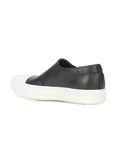 Shop Rick Owens Two-tone Slip On Sneakers