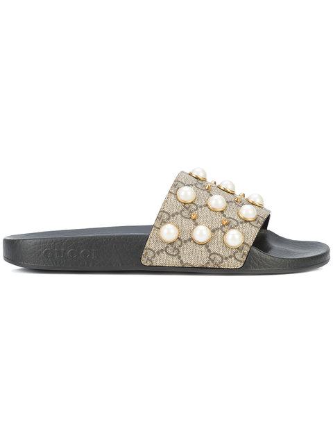 gucci pearl slippers