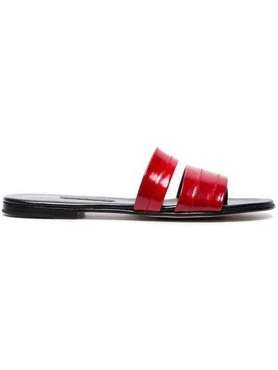 Shop Newbark Red Roma Iii Eel Leather Sandals
