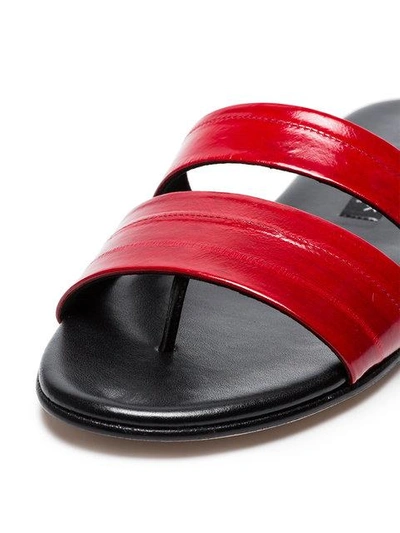 Shop Newbark Red Roma Iii Eel Leather Sandals
