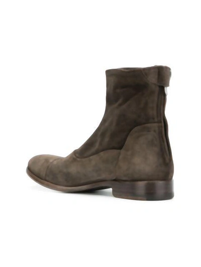Shop Alberto Fasciani Distressed Ankle Boots In Brown