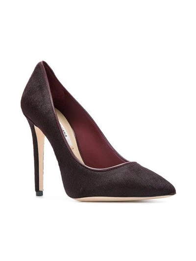 Shop Olgana Pointed Toe Pumps In Red