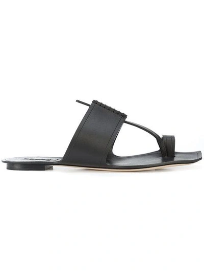 Shop Saint Laurent Saba Sandals In Black