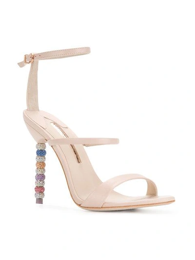 Shop Sophia Webster Rosalind Crystal Sandals In Neutrals