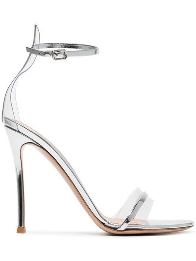 Shop Gianvito Rossi 105 G String Sandals In Metallic