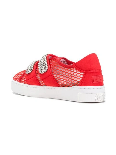 Shop Suecomma Bonnie Crystal-embellished Sneakers - Red