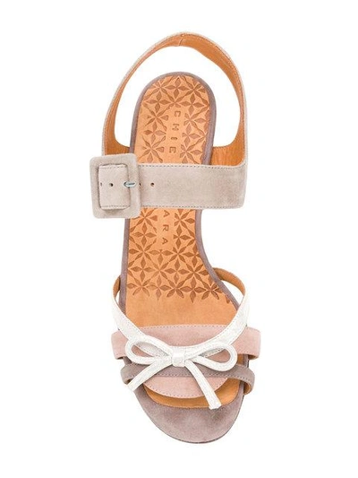 Shop Chie Mihara Buckled Strappy Sandals - Neutrals