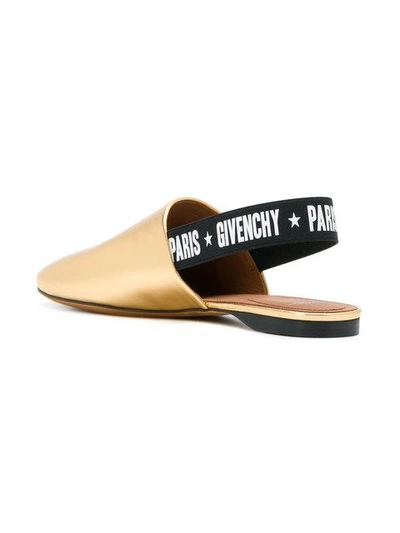 Shop Givenchy Slingback Slippers - Metallic
