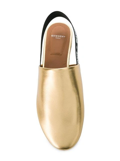 Shop Givenchy Slingback Slippers - Metallic