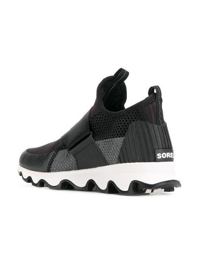 Shop Sorel Strap Detail Sneakers - Black