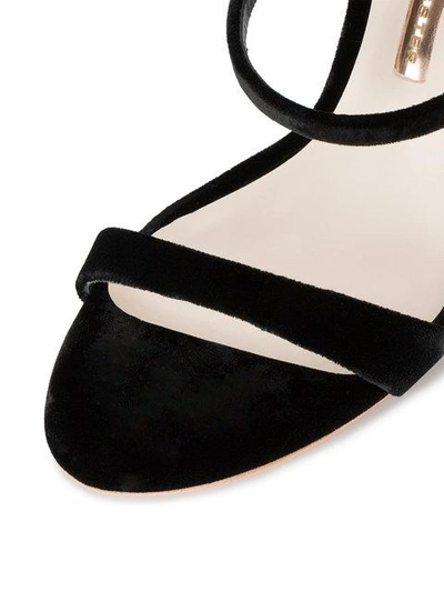 Shop Sophia Webster Black Velvet Rosalind 100 Sandals