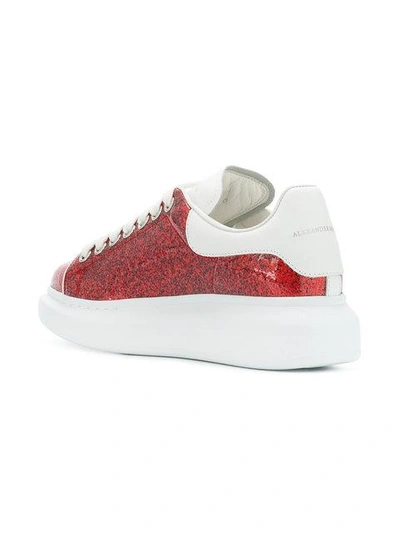 Shop Alexander Mcqueen Extended Sole Sneakers - Red
