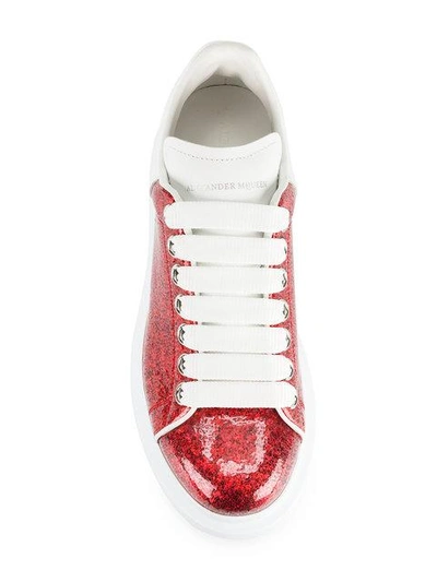 Shop Alexander Mcqueen Extended Sole Sneakers - Red