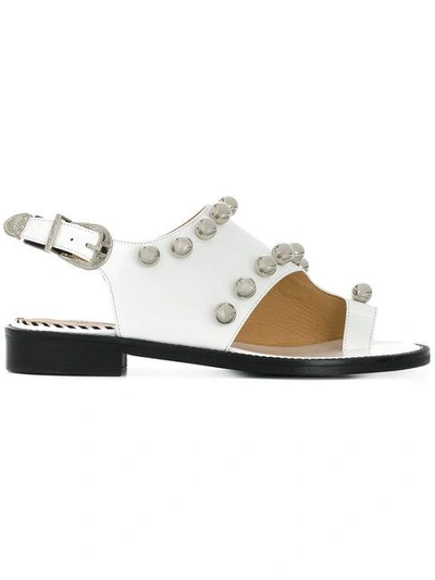 Shop Toga Pulla Embellished Sandals - White