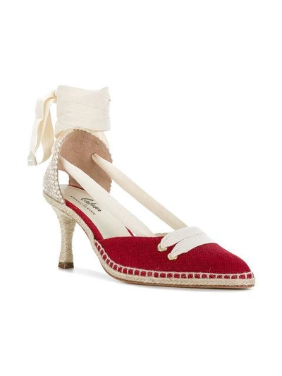 Shop Manolo X Castaner Castañer Castañer X Manolo Blahnik Espadrille Pumps - Red